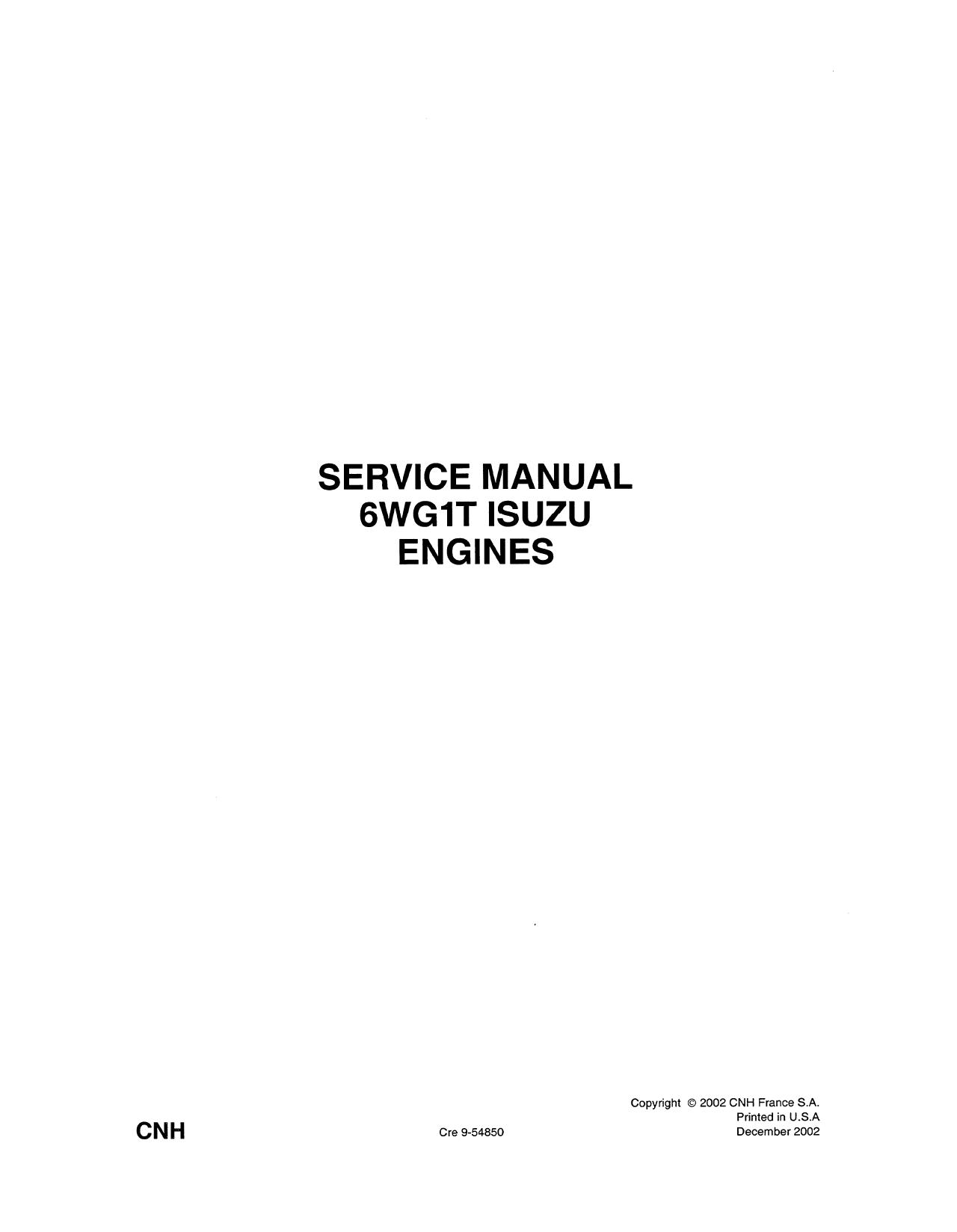 6WG1T ENGINE SERVICE MANUAL